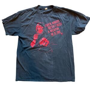 Chuck Norris Doesnt Need a Weapon He is One T-shirt Mens Size L AlStyle Stains